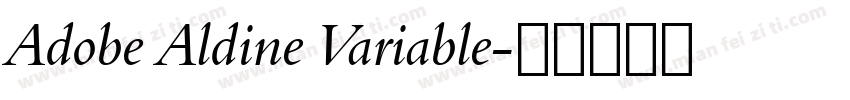 Adobe Aldine Variable字体转换